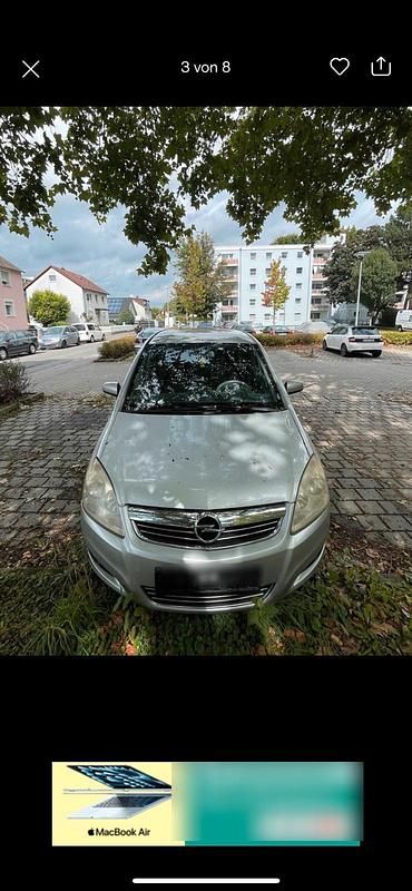 Silber Gebraucht 2008 Opel Zafira Van / Kleinbus | 1.100 € (Guter Preis) - Bild 1/4