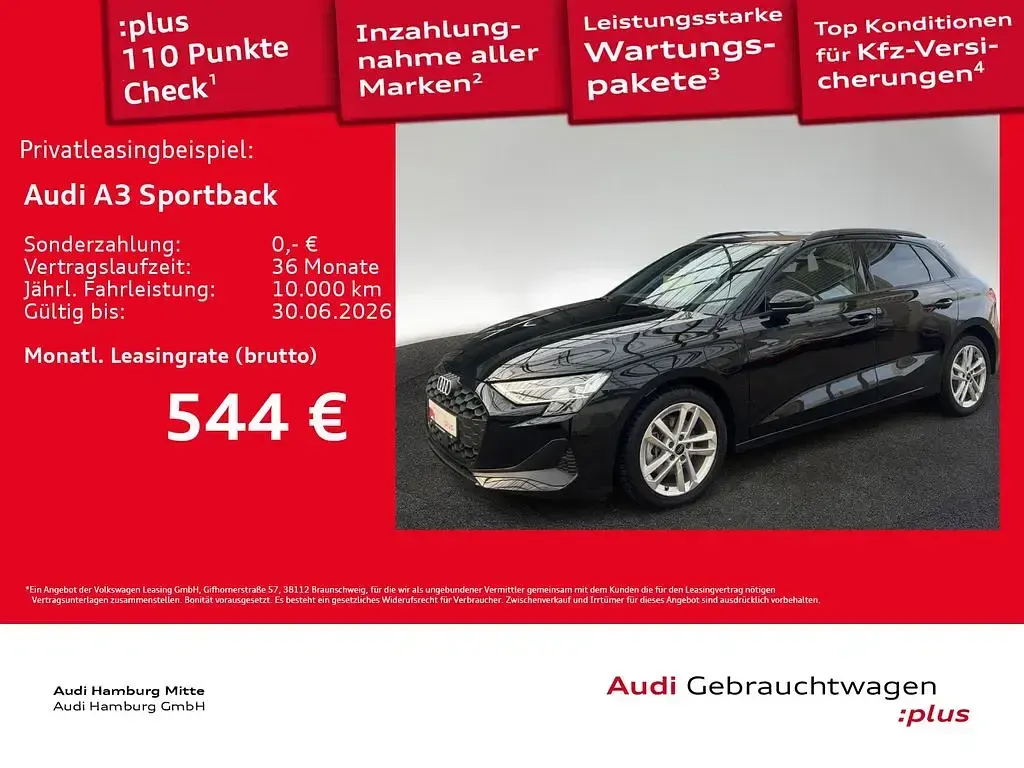 Second-hand Audi A3 Sport 204 CP (150 kW) 2025 Negru Berlinǎ