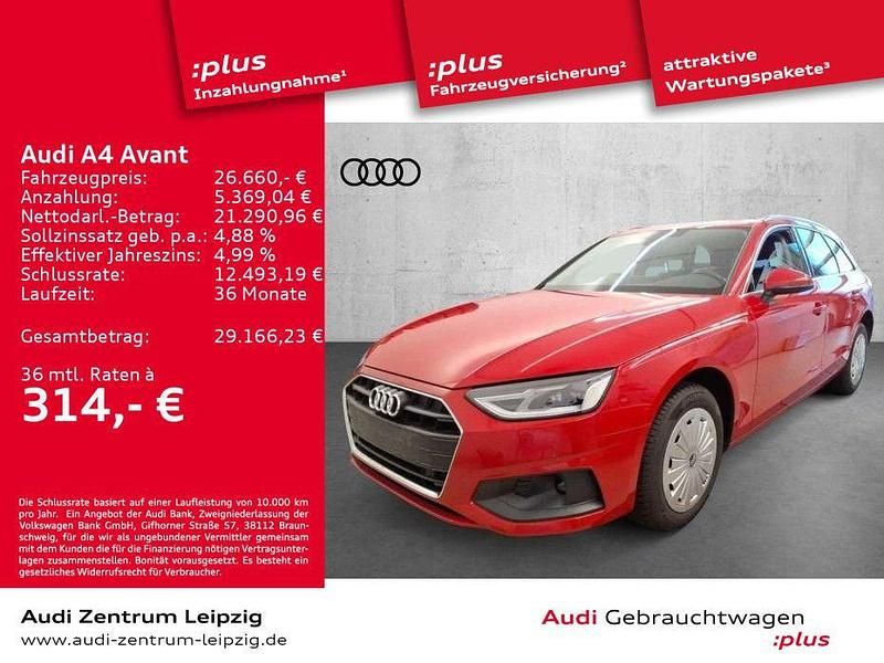 Gebraucht Audi A4 Ambiente 150 PS (110 kW) 2023 Tangorot metallic Kombi