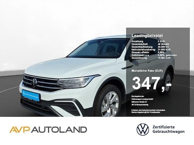 Pure white Gebraucht 2024 VW Tiguan Allspace Life SUV | 31.600 € (Superpreis) - Bild 1/4