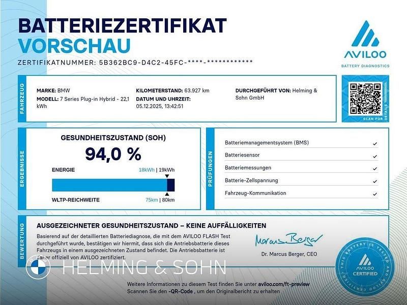 Occasion BMW M760e Efficient Dynamics 381 ch (280 kW) 2023 Noir Berline