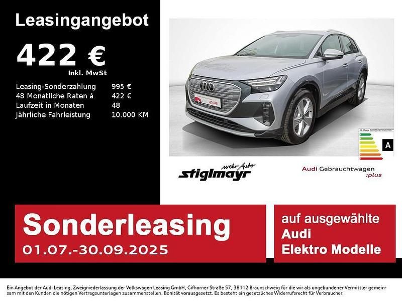 Silber Gebraucht 2024 Audi Q4 e-tron Sport SUV | 46.940 € (Teuer) - Bild 1/4