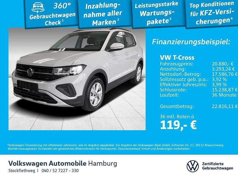 6u ascotgrau Gebraucht 2024 VW T-Cross Life SUV | 20.880 € (Fairer Preis) - Bild 1/3