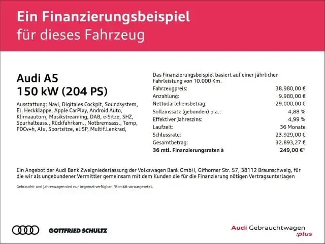Gebraucht Audi A5 Cabriolet S-Line 204 PS (150 kW) 2023 Silber Cabrio