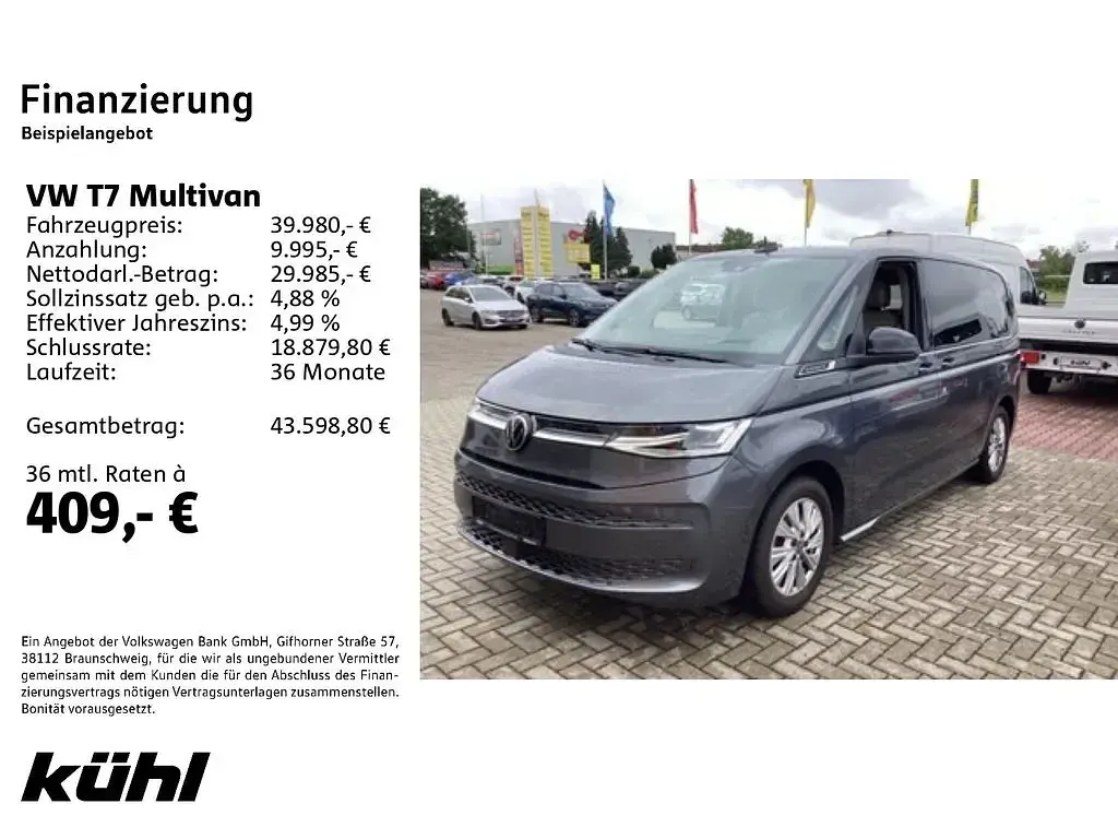 Gebraucht VW Multivan Energetic 150 PS (110 kW) 2021 Indiumgrau metallic Van / Kleinbus