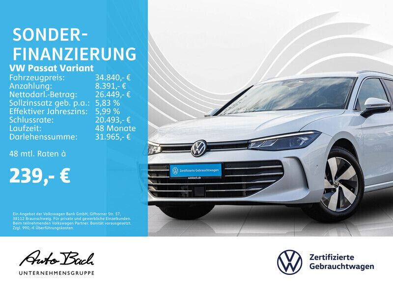 Weiß (oryxweiß perlmutteffekt) Gebraucht 2024 VW Passat Business Kombi | 34.540 € (Guter Preis) - Bild 1/4