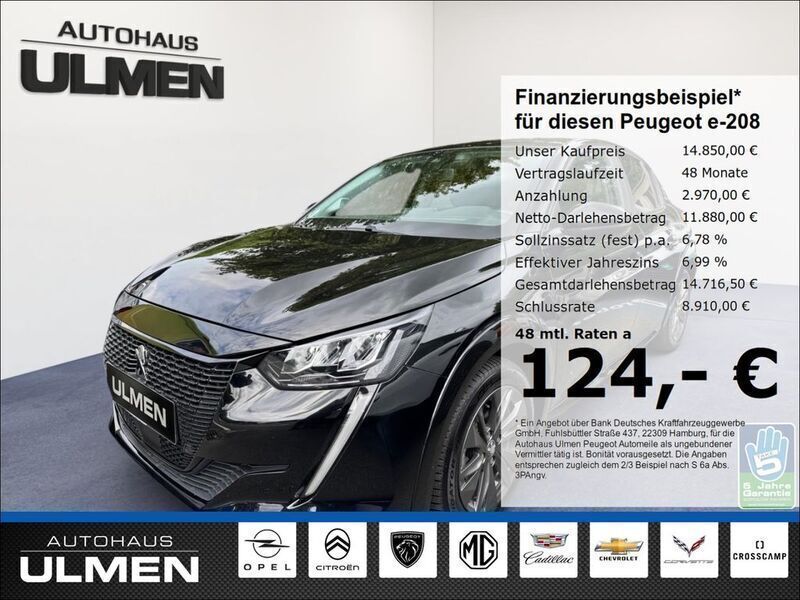 Schwarz Gebraucht 2021 Peugeot e-208 Active Kleinwagen | 14.850 € (Fairer Preis) - Bild 1/4