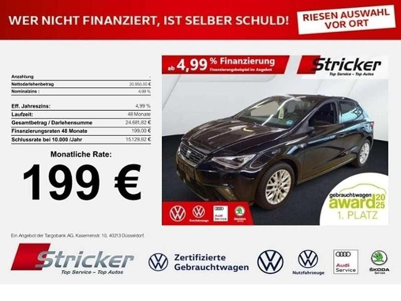 Mitternachtsschwarz Gebraucht 2025 Seat Ibiza FR-Line Limousine | 20.949 € (Fairer Preis) - Bild 1/3