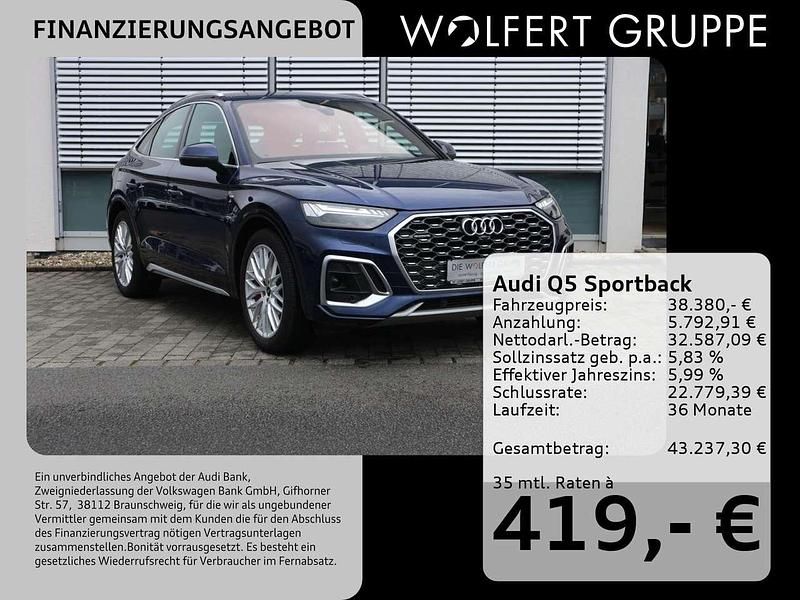 Navarrablau metallic Gebraucht 2021 Audi Q5 S-Line SUV | 38.380 € (Fairer Preis) - Bild 1/4