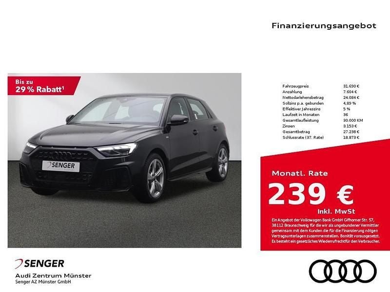 Schwarz Neu 2025 Audi A1 Sportback S-Line Kleinwagen | 31.690 € (Fairer Preis) - Bild 1/4