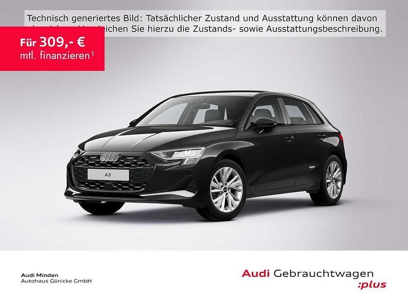 Mythosschwarz metallic Gebraucht 2025 Audi A3 Advanced Plus Limousine | 29.280 € - Bild 1/1