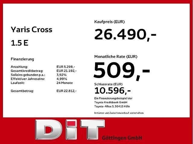Neu Toyota Yaris Cross 131 PS (96 kW) 2025 Super white 2 SUV