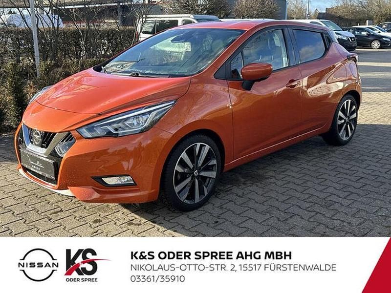 Orange Gebraucht 2017 Nissan Micra Tekna Limousine | 10.990 € (Fairer Preis) - Bild 1/4
