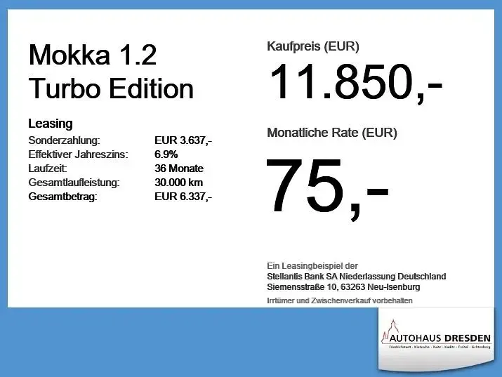 Gebraucht Opel Mokka Edition 101 PS (74 kW) 2021 Perl blau SUV