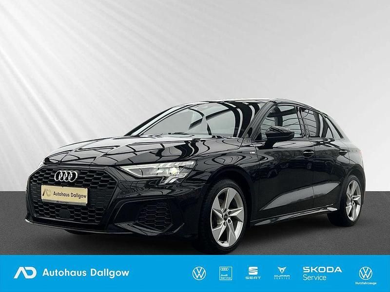 Schwarz Gebraucht 2023 Audi A3 Sportback S-Line Limousine | 31.890 € (Fairer Preis) - Bild 1/4