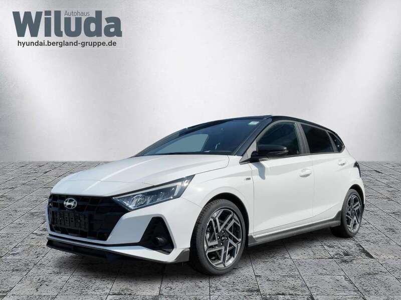 Atlas white/ phantom blac weiß Neu 2025 Hyundai i20 N Line Limousine | 24.840 € (Fairer Preis) - Bild 1/4