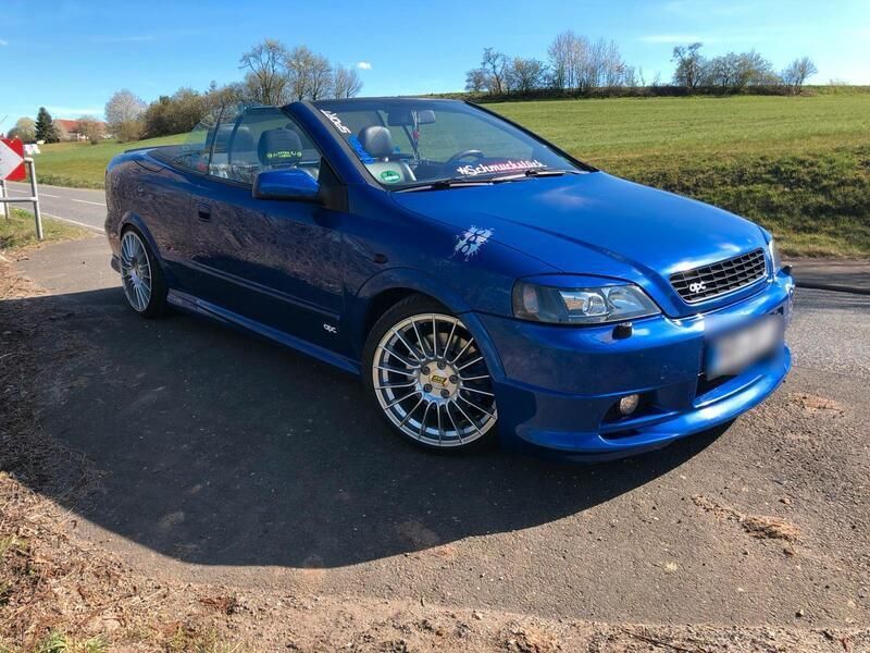 Blau Gebraucht 2002 Opel Astra Cabriolet Cabrio | 8.999 € - Bild 1/4
