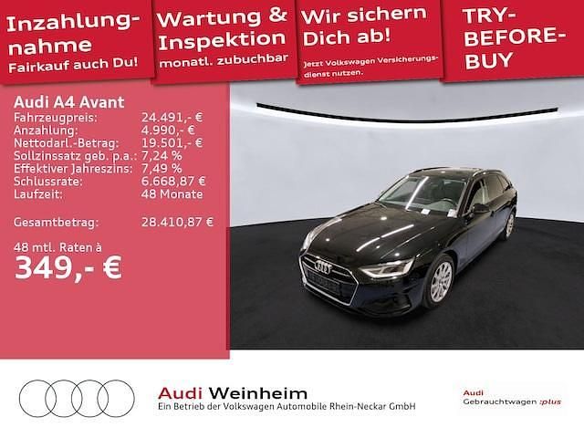 Mythosschwarz metallic Gebraucht 2022 Audi A4 Kombi | 24.491 € (Guter Preis) - Bild 1/4