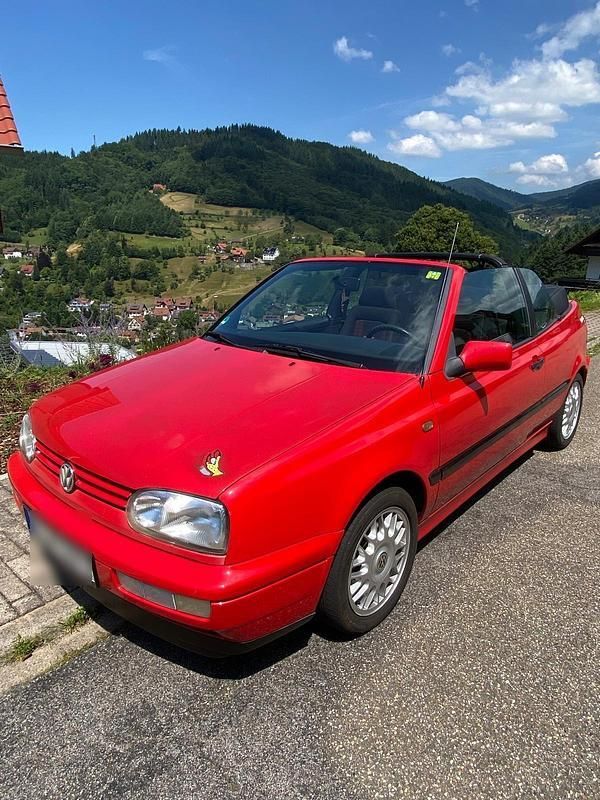 Rot Gebraucht 1996 VW Golf Cabriolet Cabrio | 2.890 € (Guter Preis) - Bild 1/4