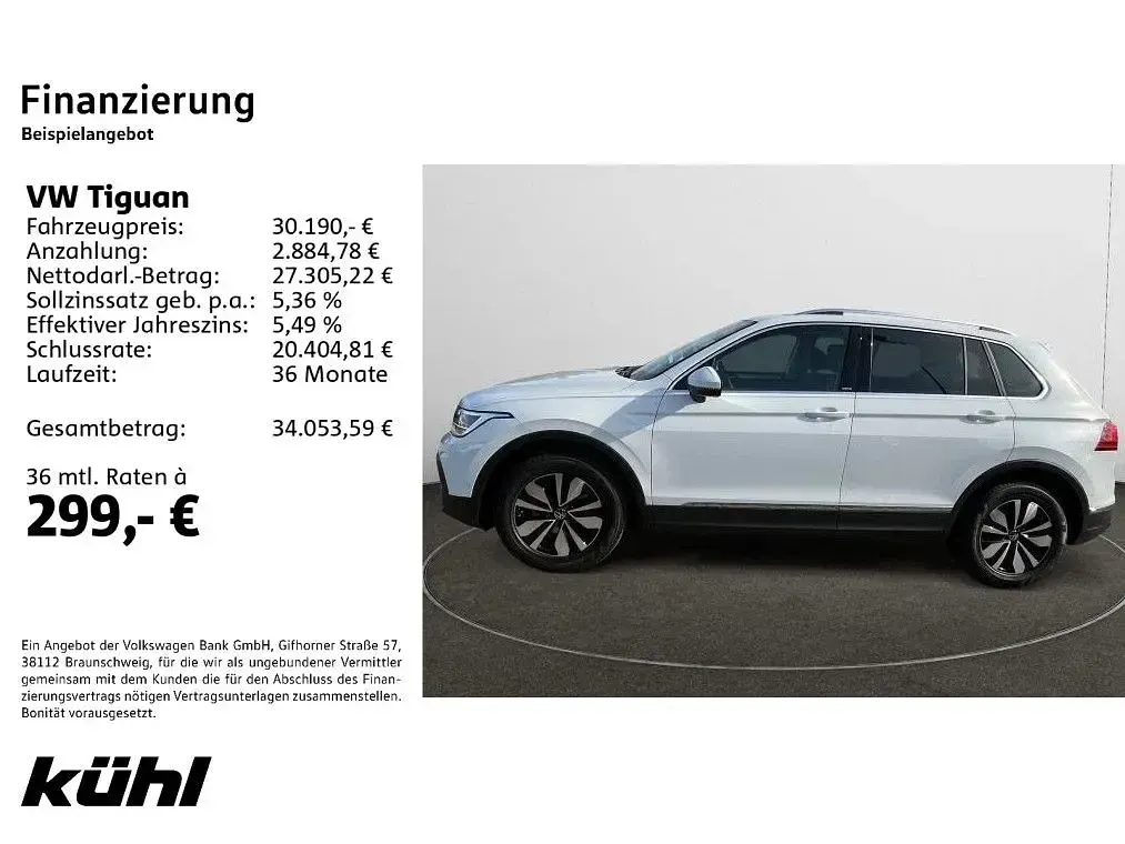 Gebraucht VW Tiguan Move 150 PS (110 kW) 2024 Pure white SUV