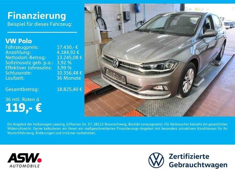 Limestone grey metallic Gebraucht 2021 VW Polo Highline Limousine | 17.430 € (Guter Preis) - Bild 1/4