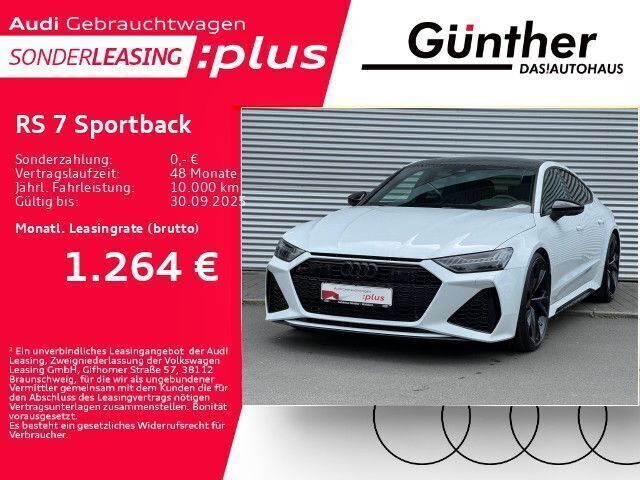 Gletscherweiß metallic Gebraucht 2024 Audi RS7 Sportback Ambiente Kleinwagen | 121.600 € (Fairer Preis) - Bild 1/2