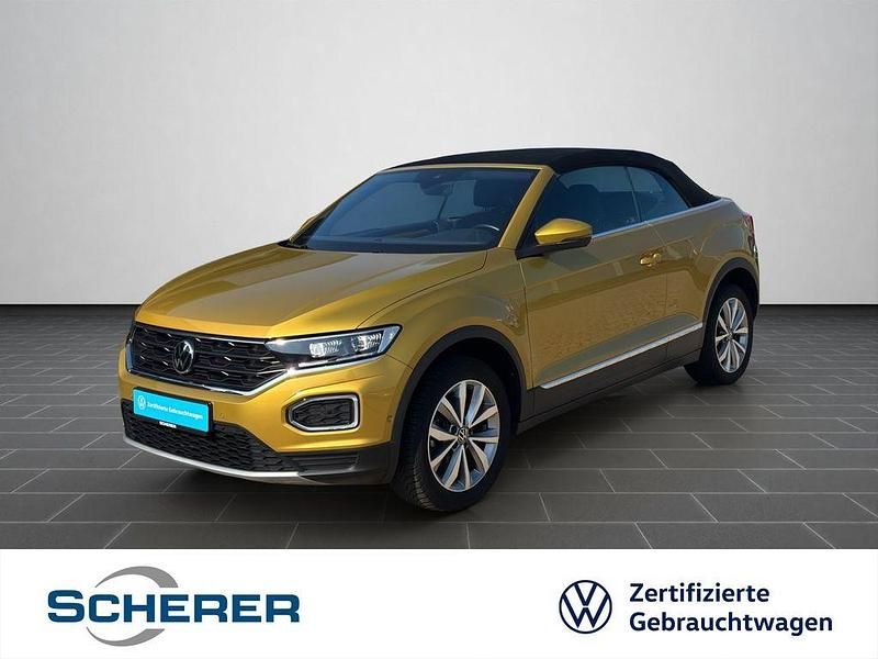 Kurkumagelb metallic schwarz Gebraucht 2021 VW T-Roc Cabriolet Style Cabrio | 24.490 € (Guter Preis) - Bild 1/3