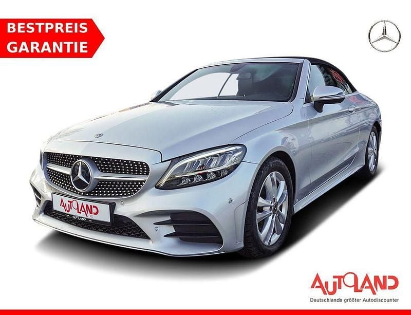 Iridiumsilber metallic Gebraucht 2021 Mercedes C180 AMG line Cabrio | 32.990 € (Superpreis) - Bild 1/4
