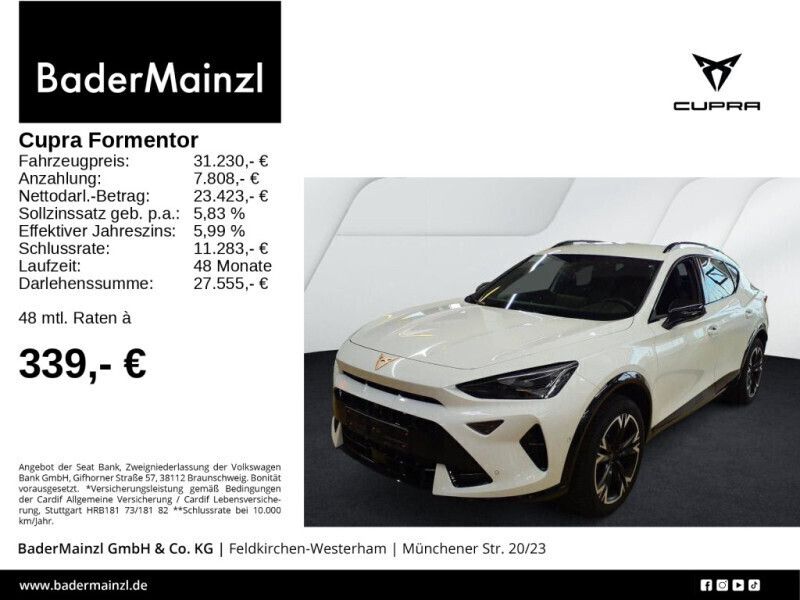 Weiß Gebraucht 2024 Cupra Formentor SUV | 31.230 € (Fairer Preis) - Bild 1/3