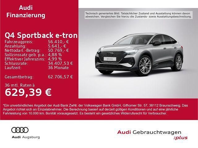Grau Gebraucht 2025 Audi Q4 Sportback e-tron S-Line SUV | 56.410 € - Bild 1/4