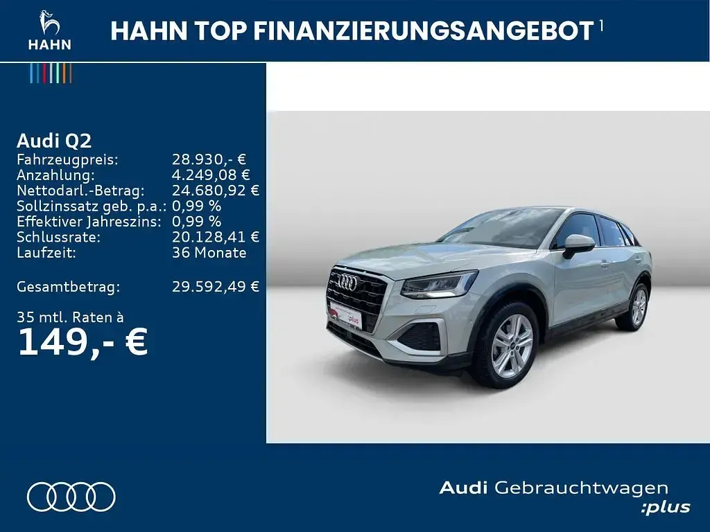 Gebraucht Audi Q2 Advanced Plus 150 PS (110 kW) 2025 Tausilber metallic SUV