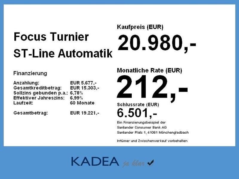 Gebraucht Ford Focus ST-Line 125 PS (91 kW) 2025 Obsidianschwarz metallic Kombi