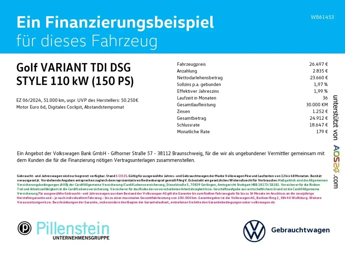 Gebraucht VW Golf VIII Style 150 PS (110 kW) 2024 Schwarz Kombi