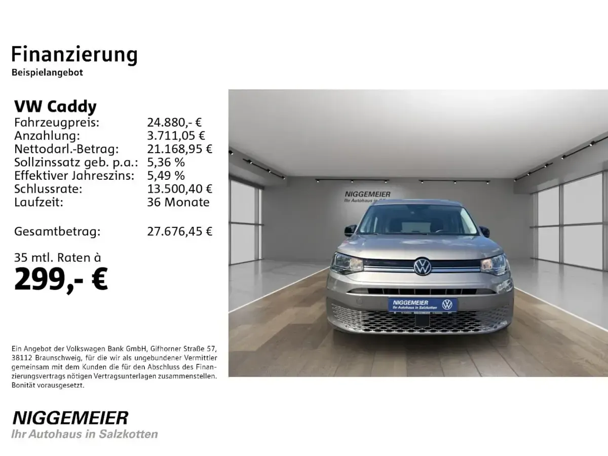 Gebraucht VW Caddy Life 122 PS (89 kW) 2022 Beige Van / Kleinbus