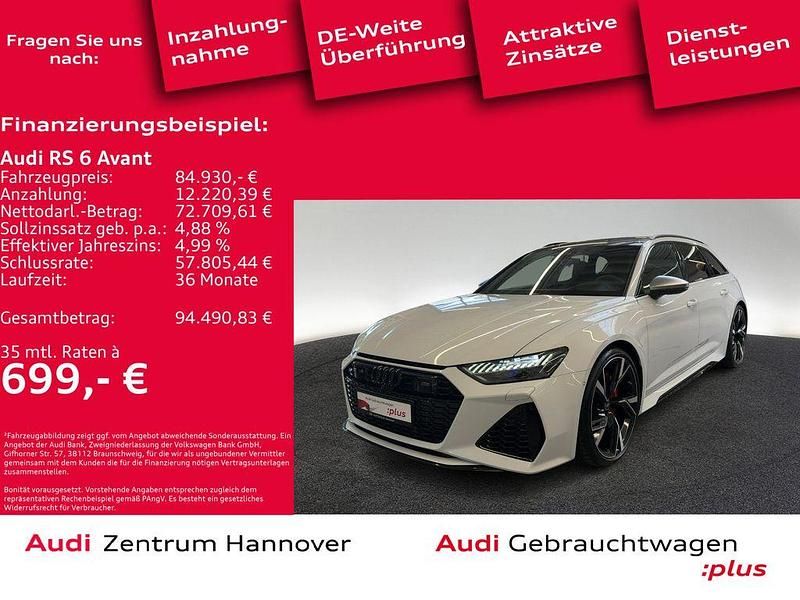 Gebraucht Audi RS6 Ambiente 600 PS (441 kW) 2022 Gletscherweiß metallic Kombi
