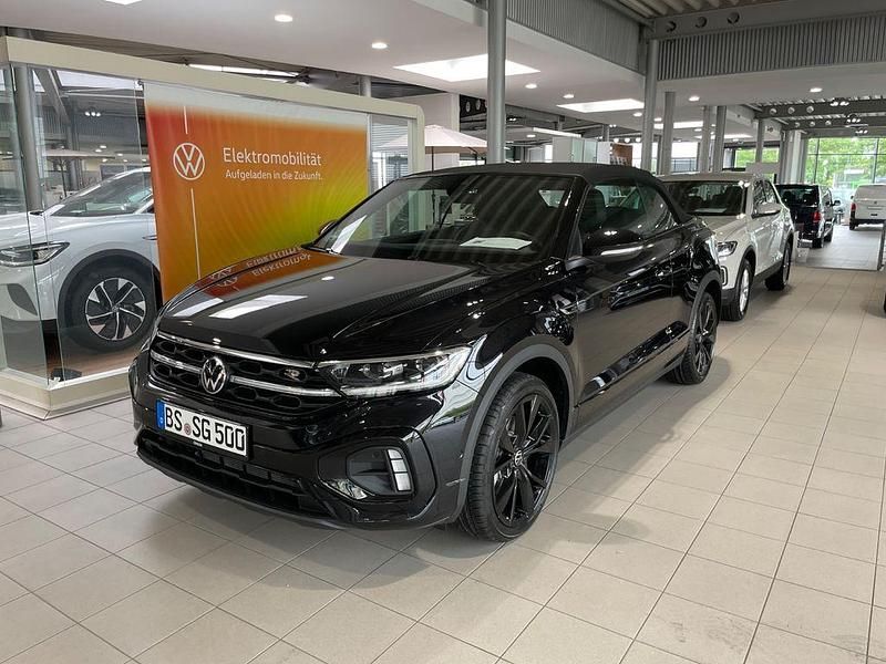Schwarz Gebraucht 2022 VW T-Roc Cabriolet R-line Cabrio | 32.390 € (Teuer) - Bild 1/4