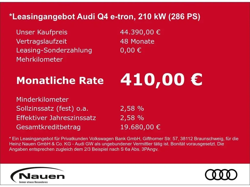 Gebraucht Audi Q4 e-tron Ambiente 210 kW (286 PS) 2025 Geysirblau SUV