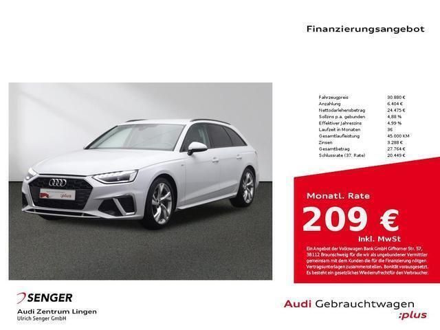Gletscherweiß metallic Gebraucht 2022 Audi A4 S-Line Kombi | 30.880 € (Guter Preis) - Bild 1/4