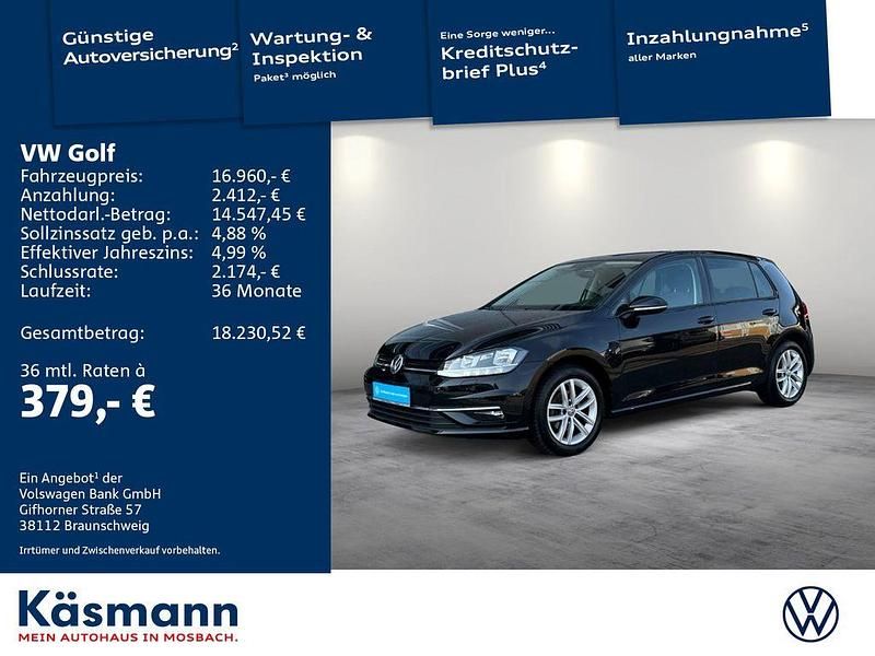 Schwarz Gebraucht 2017 VW Golf VII Comfortline Limousine | 16.960 € (Fairer Preis) - Bild 1/4