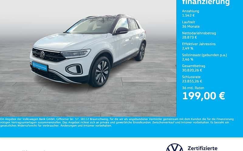 Weiß Gebraucht 2025 VW T-Roc Goal SUV | 30.415 € - Bild 1/4