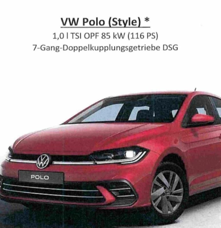 Rot Neu 2025 VW Polo Style Limousine | 29.000 € - Bild 1/3