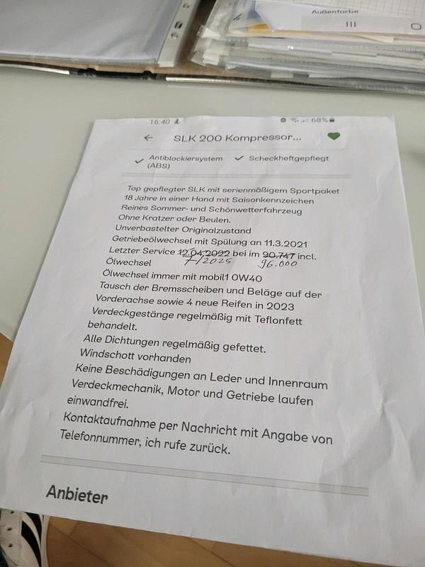 Gebraucht Mercedes 200 163 PS (119 kW) 2004 Silber Cabrio