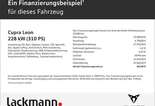 Gebraucht Cupra Leon VZ 310 PS (228 kW) 2024 Schwarz Kombi