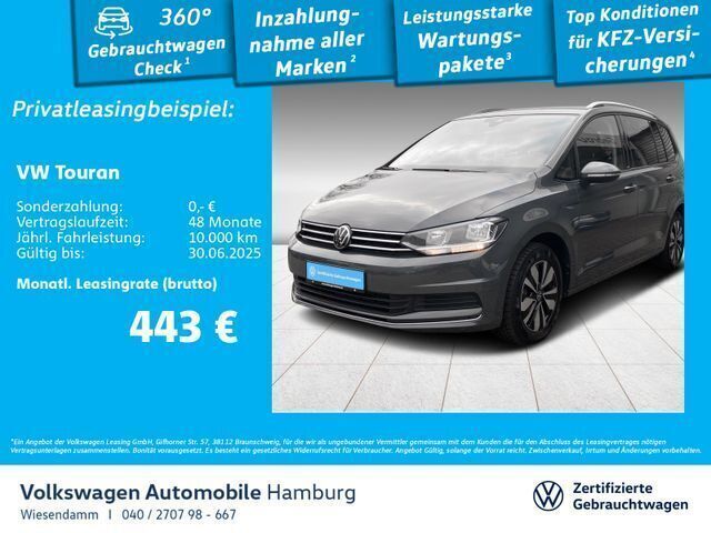Delfingrau metallic Gebraucht 2024 VW Touran Move Van / Kleinbus | 38.555 € (Fairer Preis) - Bild 1/3