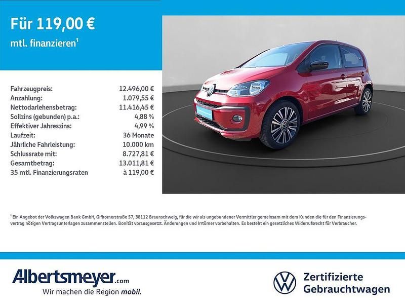 Gebraucht VW up! Active 65 PS (47 kW) 2022 Rot Kleinwagen