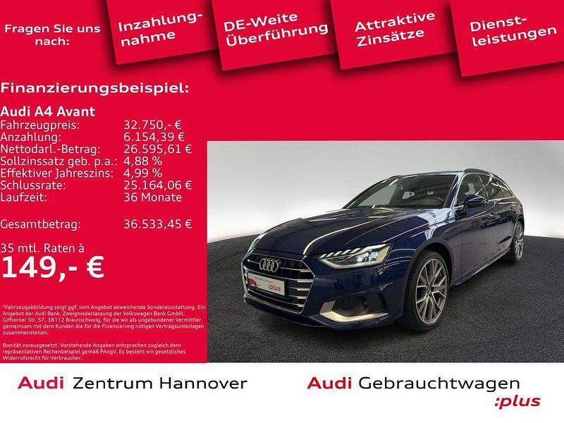 Navarrablau metallic Gebraucht 2023 Audi A4 Advanced Plus Kombi | 32.750 € (Fairer Preis) - Bild 1/4