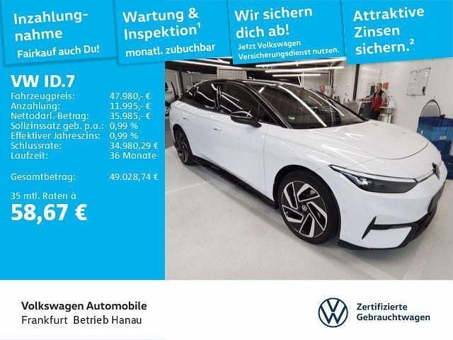 Gletscherweiß metallic Gebraucht 2025 VW ID.7 Pro Limousine | 47.980 € (Fairer Preis) - Bild 1/4