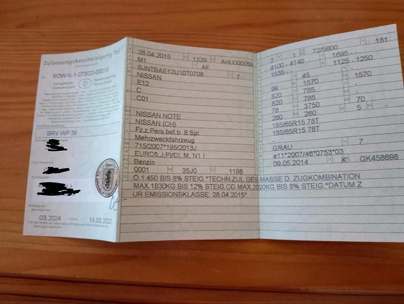 Gebraucht Nissan Note 98 PS (72 kW) 2015 Grau Kleinwagen