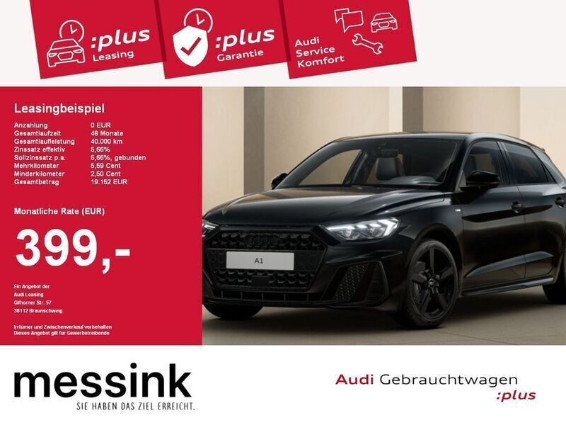 Mythosschwarz metallic Neu 2025 Audi A1 Sportback S-Line Kleinwagen | 33.050 € (Fairer Preis) - Bild 1/4