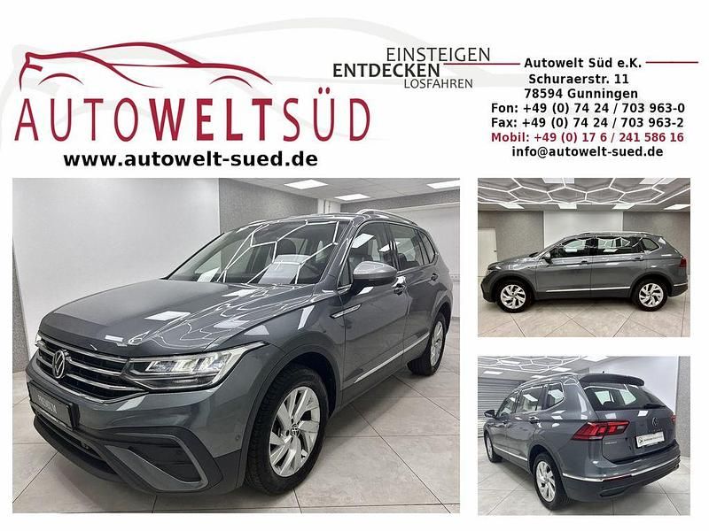 Platinumgrau (metallic) Gebraucht 2022 VW Tiguan Allspace Life SUV | 27.900 € (Fairer Preis) - Bild 1/4